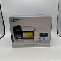 Front of Samsung camcorder retail box