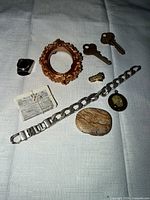 group shot of all items on white fabric background