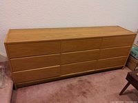 Front view of dresser closed