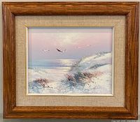 Framed oil painting showing full artwork