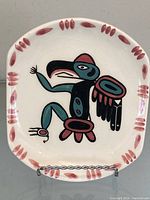 Full view of front of plate showing design and border