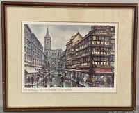 Full view of framed Maurice Legendre print in frame