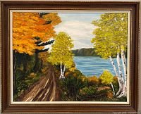 Full view of framed painting