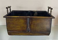 overall view of rectangular metal planter