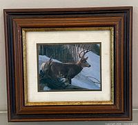Full view of framed print showing image, mat, frame