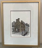 Framed lithograph full view