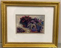 Framed print overall view in gold frame