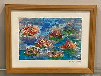 Front view of framed watercolour painting