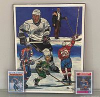 Plaque and two cards full view