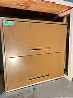 Front view showing two drawers and overall color
