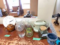 group shot of all eight items on table