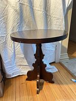 Full view of round side table