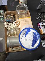 Overview of all items arranged in box