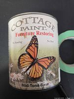 Front of Cottage Paint can showing label, size 870 mL, mid-tone base