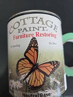 Front label of Cottage Paint can