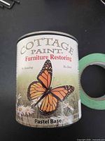 Front label showing brand, product line, pastel base