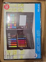 Closed box showing Creatology 100-piece art set packaging