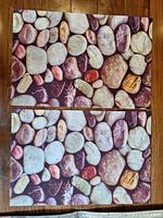 Pair of river rock pattern mats