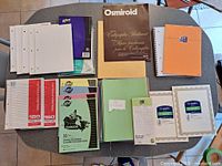 Overview of filler paper packs, calligraphy pad, exercise books, certificate templates