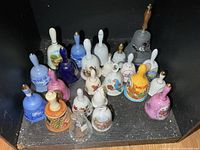 Full group of bells on shelf