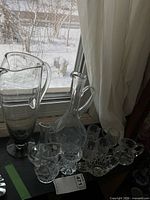 Group shot of all glassware on windowsill