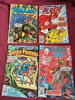 Front covers of all four comic books laid out