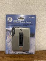 Front view of sealed GE 3-5364 handheld cassette recorder package