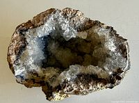 Top view showing full geode and cavity