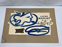 Full view of lithograph poster showing artwork, text and overall condition