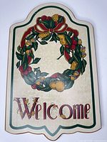 Front view of Christmas Welcome MDF wall sign