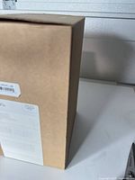 Brown retail box side view