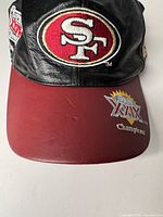 Front view showing 49ers logo and Super Bowl XXIX Champions embroidery on bill