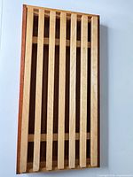 Top view of box with slatted lid in place