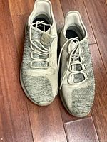 Top view showing uppers, lacing and overall condition