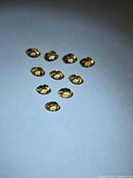 Group view of all 10 pear-cut citrine stones