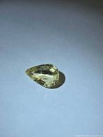 Pear cut golden yellow scapolite front view