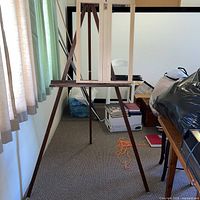 Full-size wooden tripod easel assembled