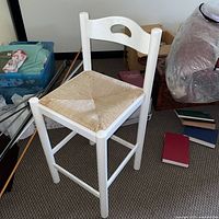 Full view of barstool front and seat