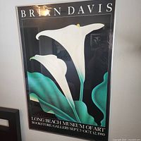 Full view of framed Brian Davis Calla I poster print