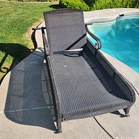 Full view of chaise lounge poolside