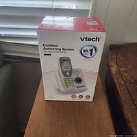 Front of sealed VTech CS6124 cordless answering system retail box