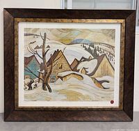 Full view of framed print showing image, mat and frame