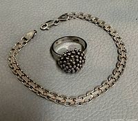 Bracelet and ring full view