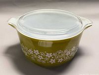 Casserole with lid in place