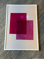 Full view of framed abstract poster