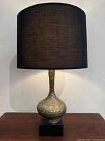 Full view of lamp with shade