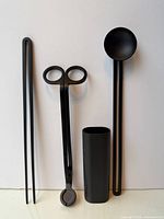 all four pieces upright against white background