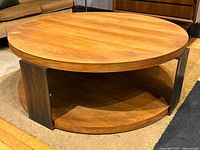 Full view of table showing top, supports, and shelf