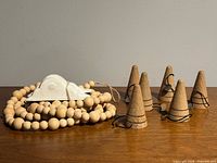 All items: six cones, bead garland, three cloud ornaments