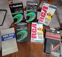 All sealed tapes and cleaners front view